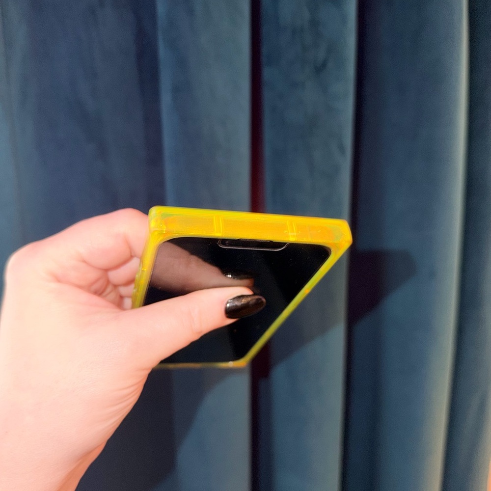 Yellow-Green square rectangle Phone Case - Picture 4 of 6